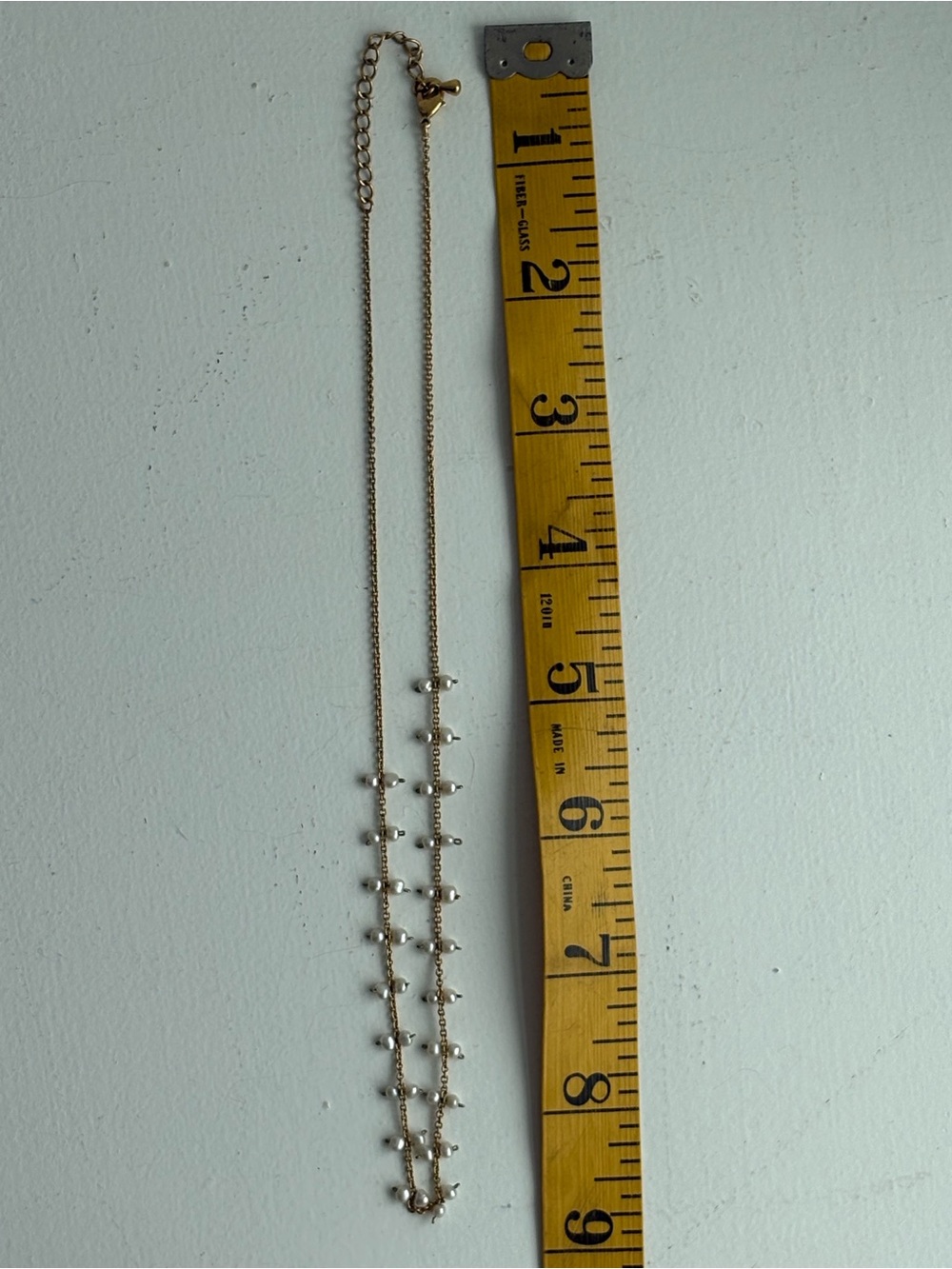 Seed pearl and gold chain necklace - Picture 4 of 4